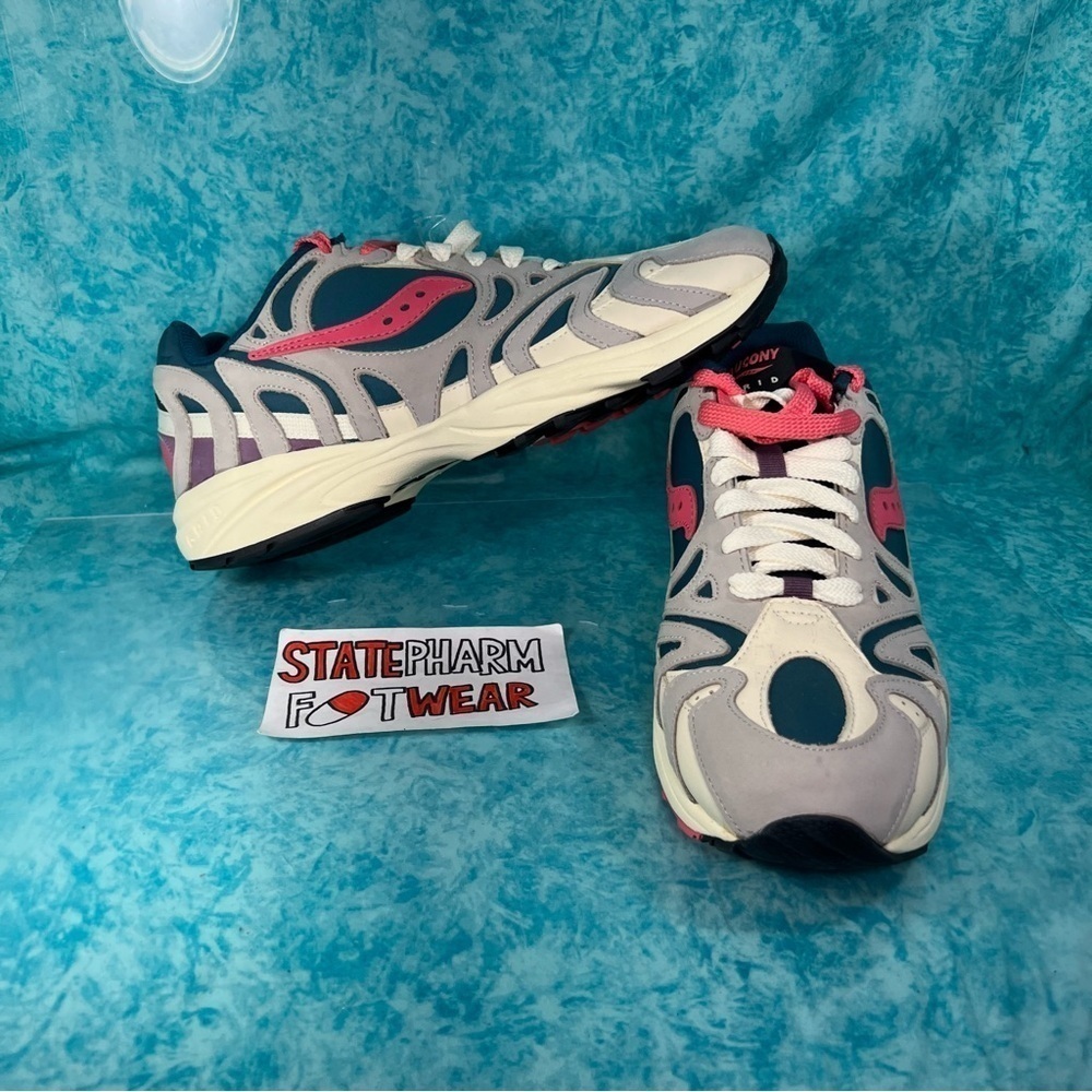 Saucony Grid Azura 2000 Beige Pink Men’s Suede Low Top Athletic Shoes Size 11